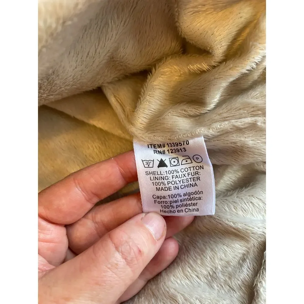 Jachs Girlfriend New York Plaid Blue Faux Fur Lined Western Chore Jacket XXL - Picture 9 of 9